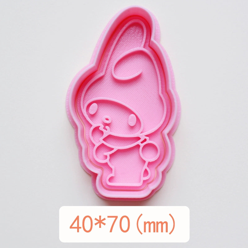 Mini Sanrio District Japan Cartoon Biscuit Mold For Home 3D Three-Dimensional Press Butter Biscuit Handmade Baking Mold