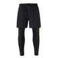 Men’s Quick‑Dry Fitness Pants – Stretch Tight Fake Two‑Piece Sports Trousers