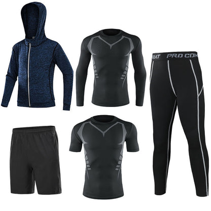 Men’s 5‑Piece Quick‑Dry Fitness Set