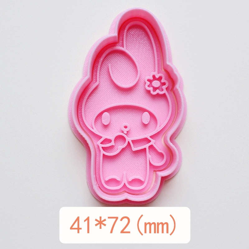 Mini Sanrio District Japan Cartoon Biscuit Mold For Home 3D Three-Dimensional Press Butter Biscuit Handmade Baking Mold