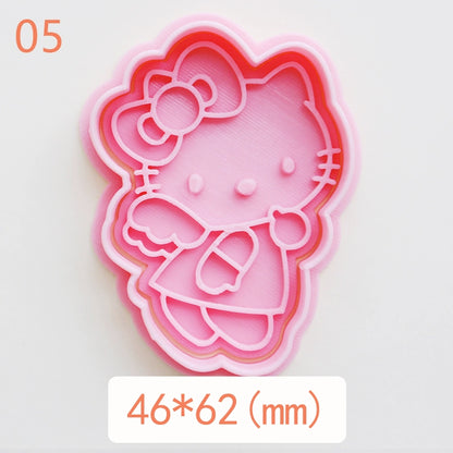 Mini Sanrio District Japan Cartoon Biscuit Mold For Home 3D Three-Dimensional Press Butter Biscuit Handmade Baking Mold