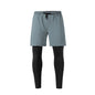 Men’s Quick‑Dry Fitness Pants – Stretch Tight Fake Two‑Piece Sports Trousers