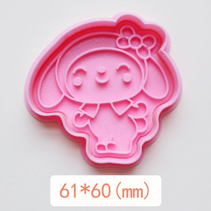 Mini Sanrio District Japan Cartoon Biscuit Mold For Home 3D Three-Dimensional Press Butter Biscuit Handmade Baking Mold