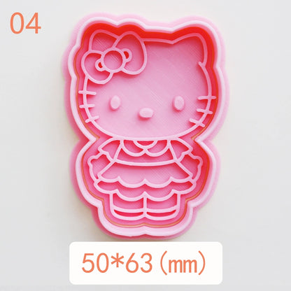 Mini Sanrio District Japan Cartoon Biscuit Mold For Home 3D Three-Dimensional Press Butter Biscuit Handmade Baking Mold