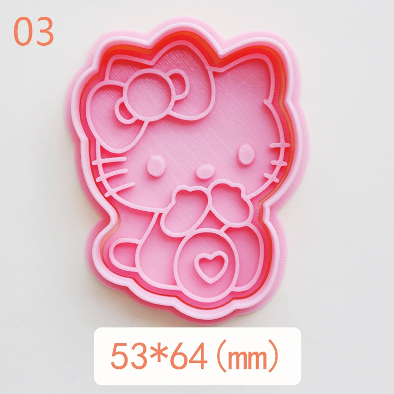 Mini Sanrio District Japan Cartoon Biscuit Mold For Home 3D Three-Dimensional Press Butter Biscuit Handmade Baking Mold