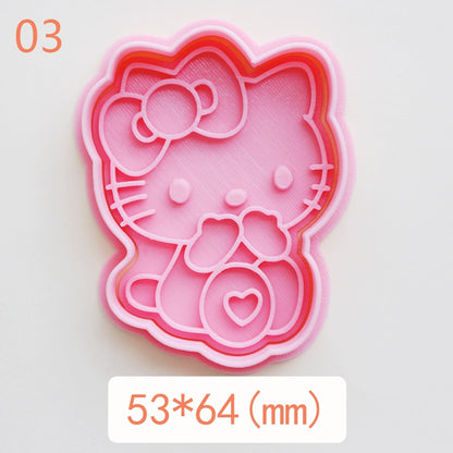 Mini Sanrio District Japan Cartoon Biscuit Mold For Home 3D Three-Dimensional Press Butter Biscuit Handmade Baking Mold