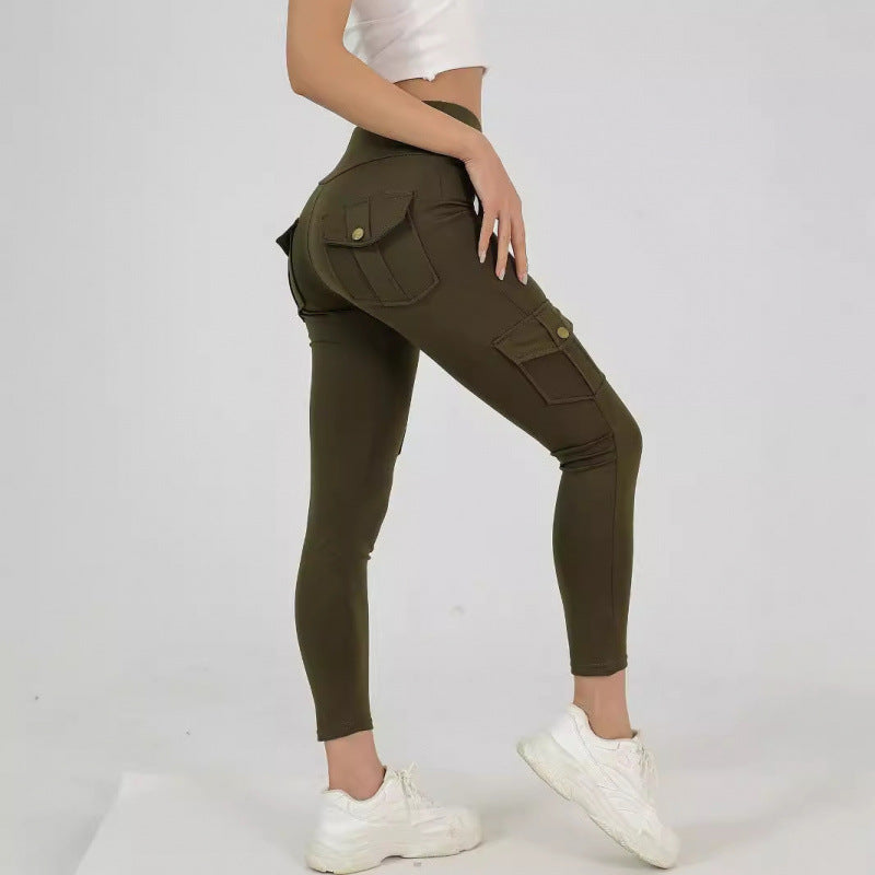 Creative Pocket Fitness Pants – High‑Waist Quick‑Dry Yoga & Training Leggings