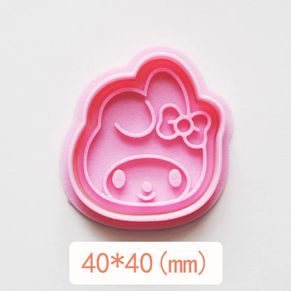 Mini Sanrio District Japan Cartoon Biscuit Mold For Home 3D Three-Dimensional Press Butter Biscuit Handmade Baking Mold