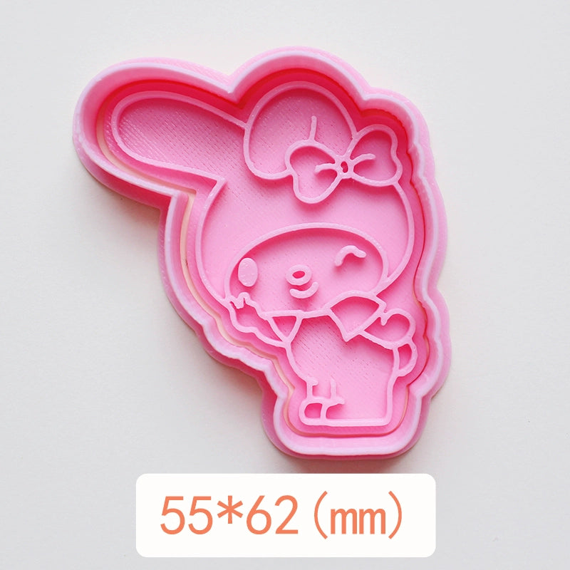Mini Sanrio District Japan Cartoon Biscuit Mold For Home 3D Three-Dimensional Press Butter Biscuit Handmade Baking Mold