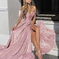 Ladies Dress Banquet Sequin Large Hem Strapless Sexy and Fashionable Slit Dress Summer 2024