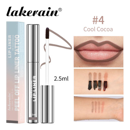4 Colors Peel-Off Lip Liner, Waterproof, Transfer-proof Lipstick, Tattoo Waterproof, Long-Lasting Matte Velvet Lip Tint