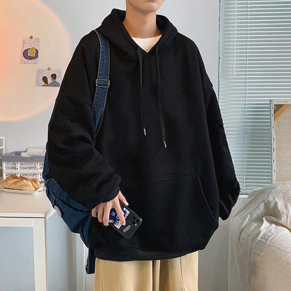 Men's and Women's Solid Color Pocket Hoodies: Fashionable, Casual, Sports Fitness Sweatshirts, Multi-Color Pullovers