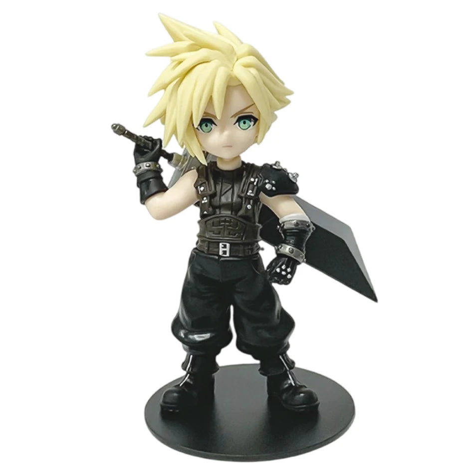 1–12cm Anime Figure Set – Cloud, Tifa, Aerith & Zack PVC Collectible Desktop Display