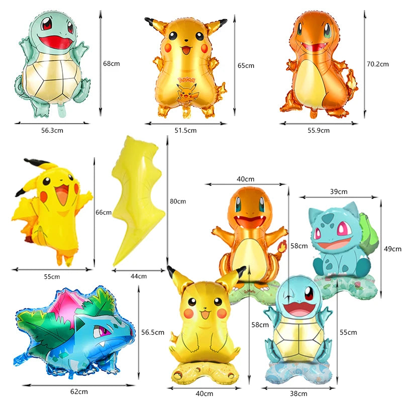 Pikachu Birthday Party Decoration Set (Backdrop · Balloons · Tableware · Kids Party Kit)