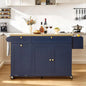 60.2" Kitchen Islands with Storage, Rolling Island Table with Trash Can Storage Cabinet, Mobile Island Cart with, Customized