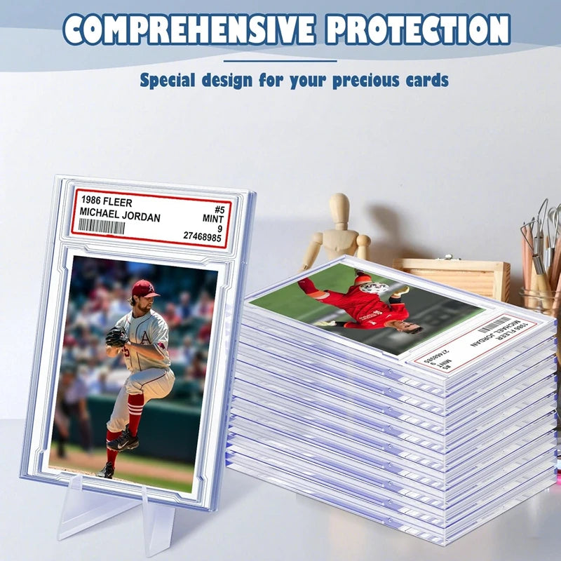 35/55/75/100PT Baseball Star Cards Slab Label Grade Trading Card Sleeves Protector Acrylic Stand Plastic Game PTCG Gift Kids Toy