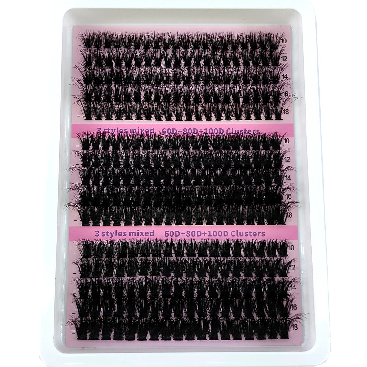 15 Rows DIY 5D Fluffy Lash 60D/80D/100D Thick Eyelash Clusters /Wispy Individual Lashes 10-20mm Cluster