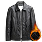 Men’s Retro Fleece Leather Jacket (Plus Size)
