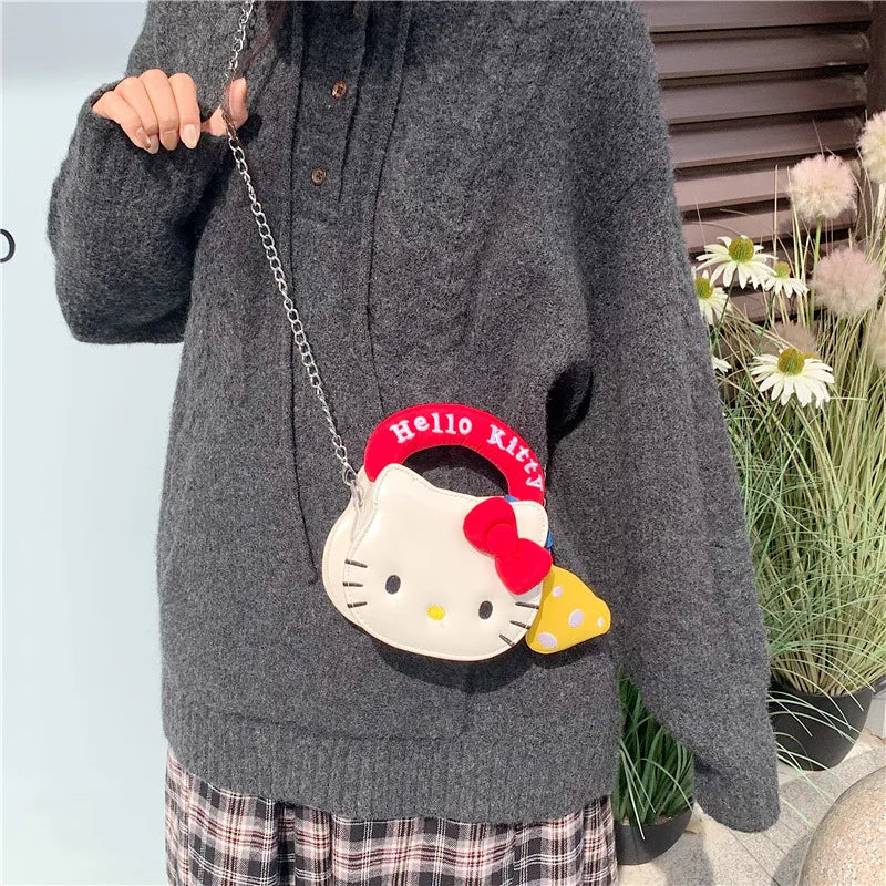 Hello Kitty PU Mini Crossbody Handbag (Luxury‑Style Cartoon Purse)