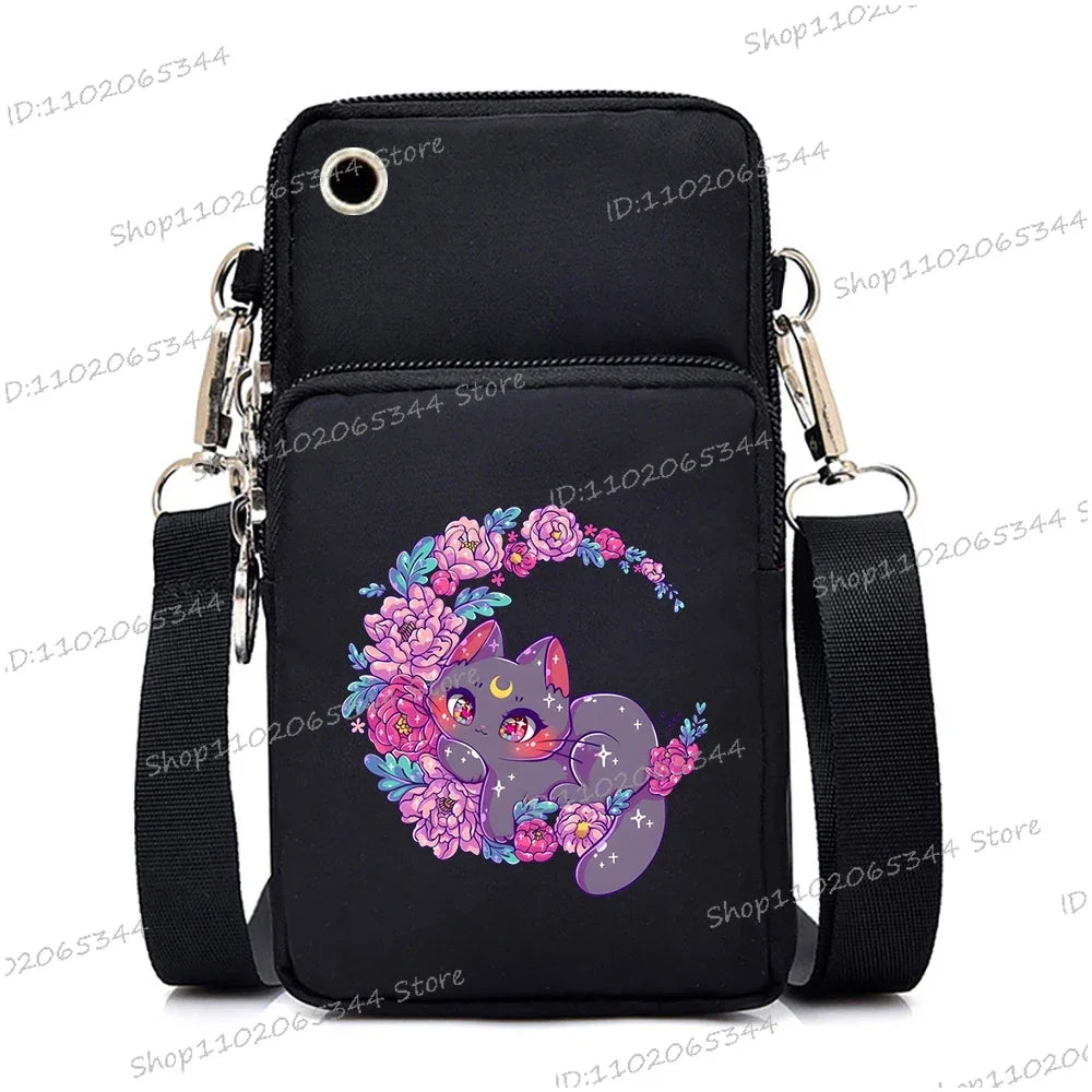 “Just A Girl Who Loves Cats” Mini Phone Crossbody Bag