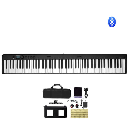 SucceBuy 88‑Key Folding Piano – Bluetooth & MIDI Portable Rechargeable Digital Keyboard for Beginner Practice