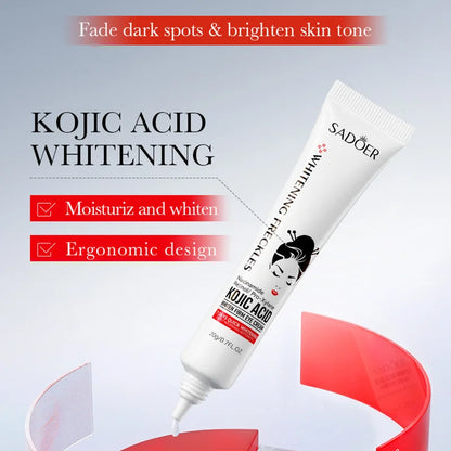 SADOER Kojic Acid Skincare Set – Moisturizing Face Cream & Anti‑Dark Circle Eye Cream (Travel Size)