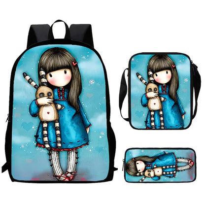 Santoro Gorjuss Kids School Backpack Set – Lightweight Backpack, Shoulder Bag & Pencil Case