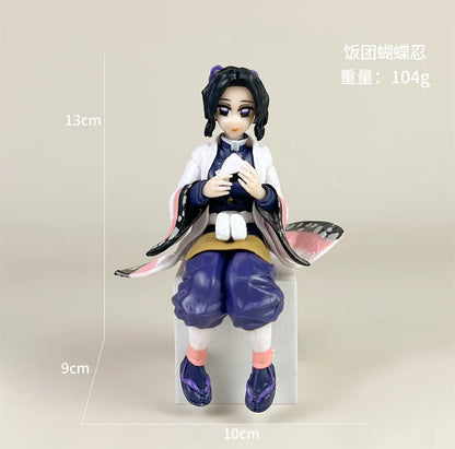 Hot Anime Demon Slayer Sit Eating High Quality Rice Figure All Style Tanjirou Nezuko Kyoujurou Tengen Tokitou Muichirou Figurine