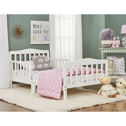 White Toddler Bed Frame – Safety Guardrail