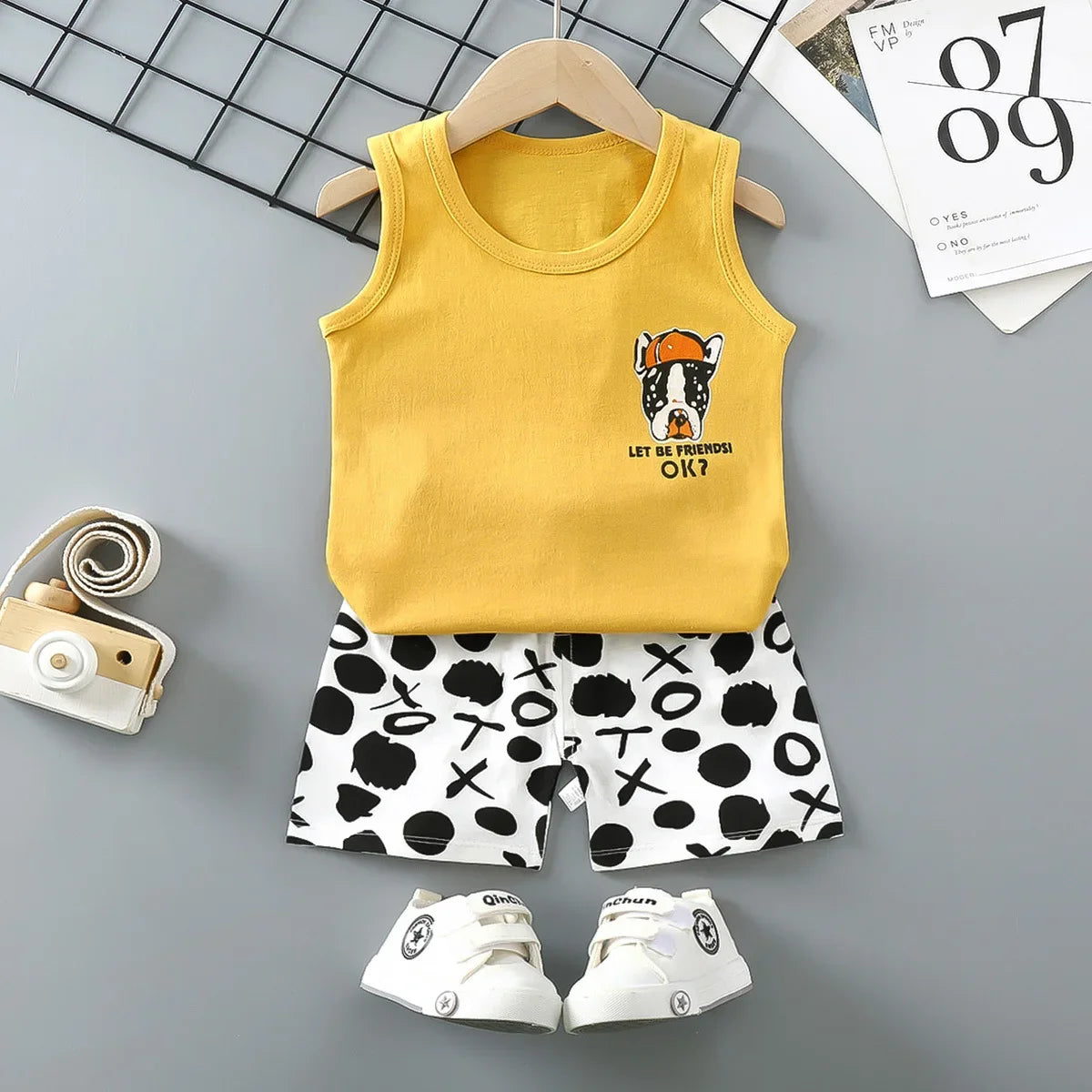 Casual Baby Boy Short Sleeve Sports T-shirt and  Shorts Set