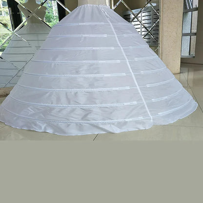 White 8‑Hoop Super Puffy Petticoat (Floor‑Length Ballgown Underskirt) Product Overview