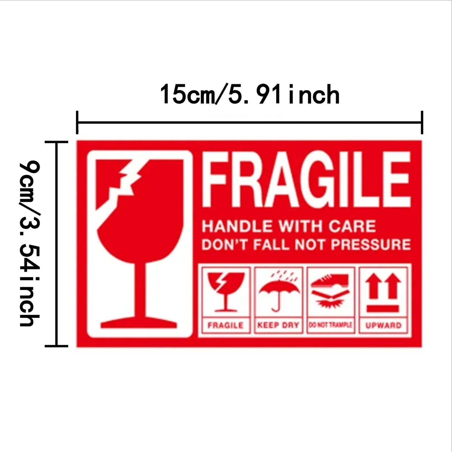 50/100PCS Fragile Stickers The Goods Please Handle with Care Warning Labels