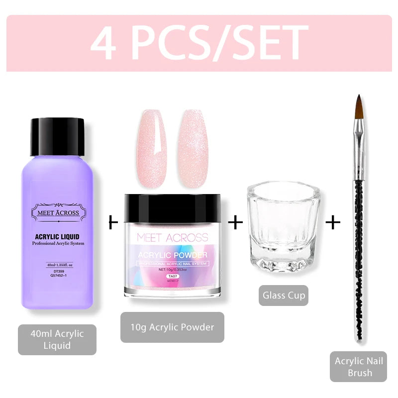Acrylic Powder Set- Clear /Pink/ Nude