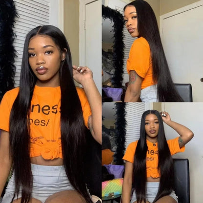 Straight Brazilian Human Hair Wig (360 Full Lace · 13×6 / 13×4 HD Lace · 40–42 inch)