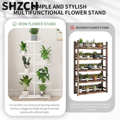 Multi‑Tier Iron Plant Stand – 4/5/6‑Layer Flower Shelf