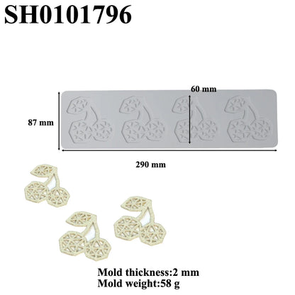 Meibum Fruit and Leaves Design Cake Lace Mat Sugarcraft Silicone Molds Fondant Cake Moulds Dessert Decorating Tools Bakeware