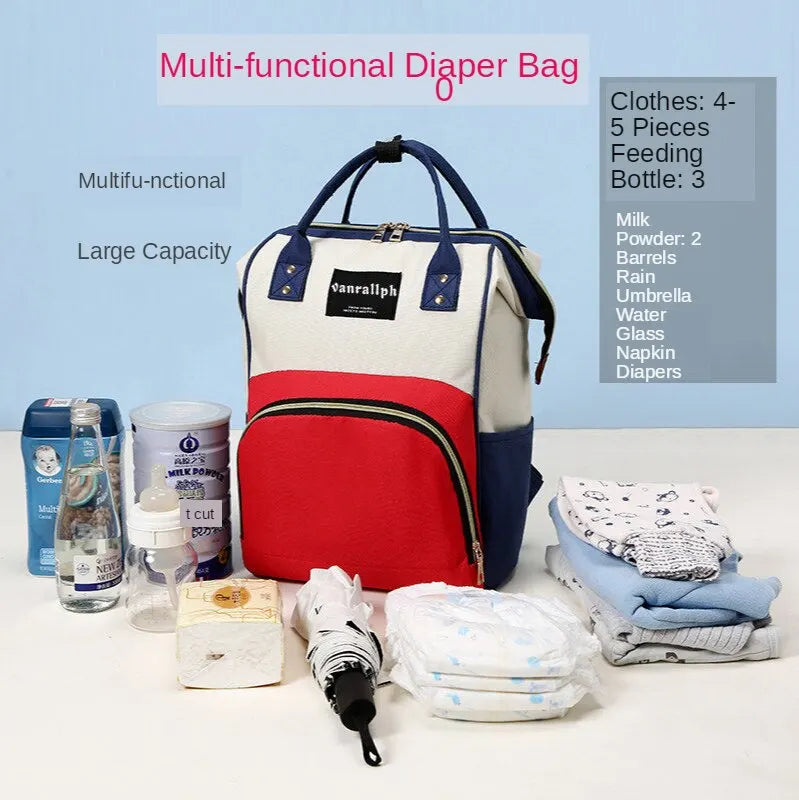 Diaper Bag Backpack Large Capacity  Multi-function Waterproof