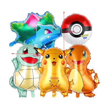 Pikachu Birthday Party Decoration Set (Backdrop · Balloons · Tableware · Kids Party Kit)