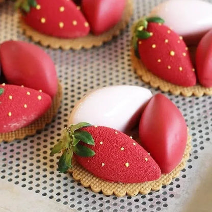 12 Fondant Mold Cavity Silicone Cake Form Quenelle Shaped Mould Mousse Cake Chocolate Decorating Tools Baking Pan Tray