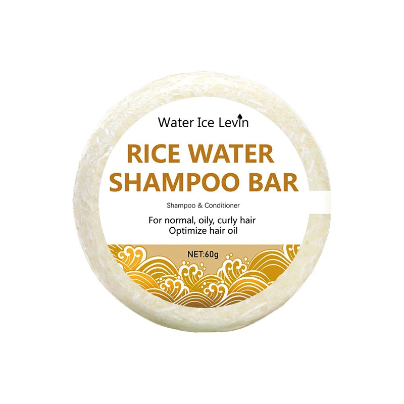 Organic Rice Shampoo Bar – Oil‑Free Rice Water Protein Soap for Hair Growth & Anti‑Loss Nourishing Care (60g)