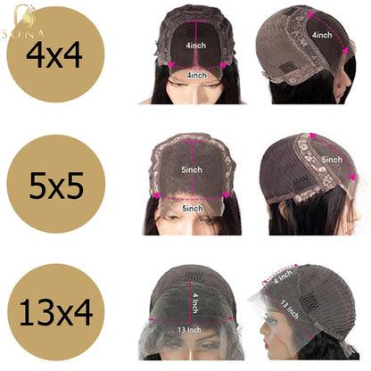 Color Platinum Ash Blonde Short Bob Body Wave 5x5 Lace Closure Human Hair Wig 13x4 613 Transparent Lace Front Wig For Women