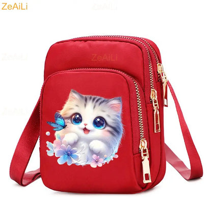 Cat & Dog Faith Quote Crossbody Phone Bag