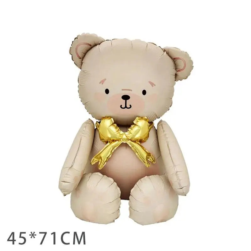1pc3D Cute Cartoon Embracing Bear Aluminum Film Balloon for Birthday Party, Valentine's Day, Bridal Gift Party, Wedding, Shower