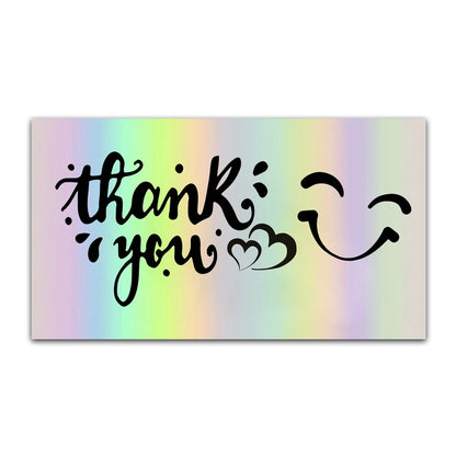 30pcs Thank You Card For Supporting Business Package Decoration "Gorgeous Thanks" Business Card Laser card Handmade With Love