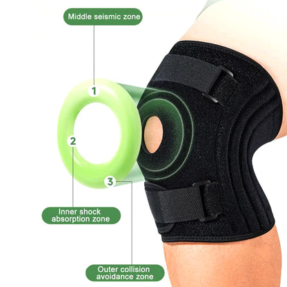 Plus‑Size Open‑Back Knee Brace – Side Stabilizers & Patella Support for Meniscus Tear Relief