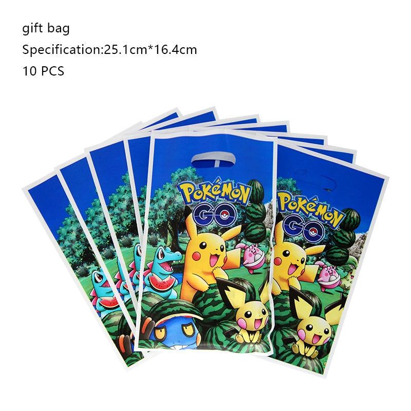 Classical Pikachu Birthday Party Decoration Set (Backdrop · Balloons · Tableware · Kids Event Supplies)