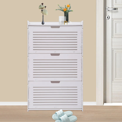 3-Layer Minimalist Design Entrance Shoe Rack Saves Space Living Room Furniture Shoe Cabinet (70 * 17 * 109)