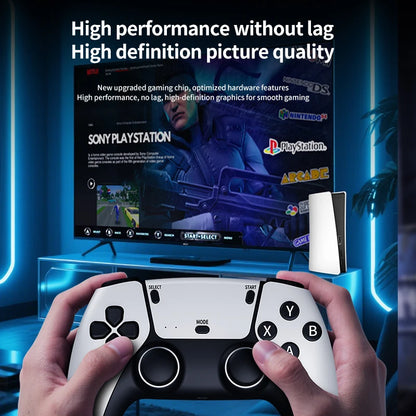 RS5 TV Game Console Dual Stick Wireless Controller Game 20000+64GB Double Joystick 4K Retro Suitable for PC, Android, TV GAME