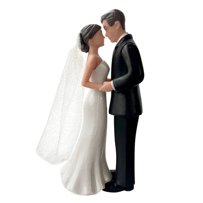 Elegant African American Wedding Couple Cake Topper