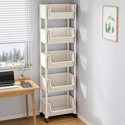 Multi‑Layer Rolling Storage Cart — Floor‑Standing Organizer